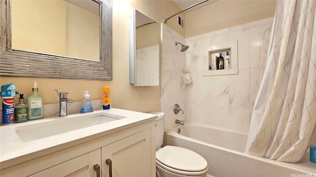 2121 Ala Wai Blvd Unit 1603, Honolulu, HI 96815 - full bath featuring shower / bathtub combination with curtain, toilet, and vanity