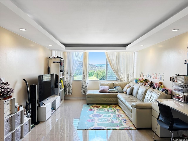 5210 Likini St Unit 810, Honolulu, HI 96818 - living room with recessed lighting and baseboards