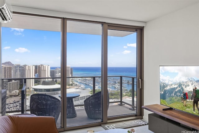 1388 Kapiolani Blvd Unit 3701, Honolulu, HI 96814 - balcony featuring an AC wall unit