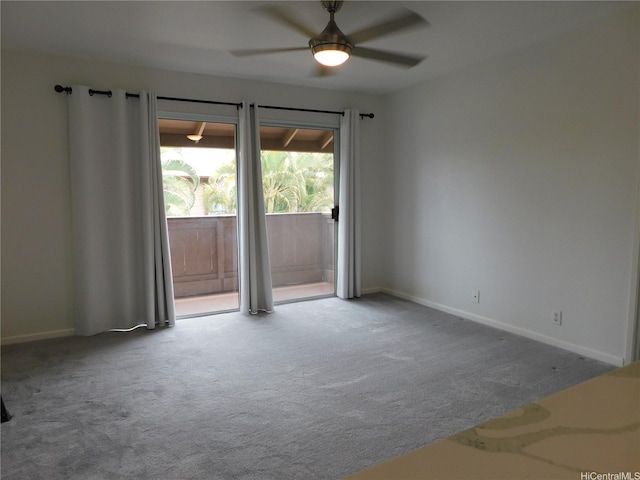 91-1060 Mikohu St Unit 5T, Ewa Beach, HI 96706 - spare room with carpet flooring, ceiling fan, and baseboards