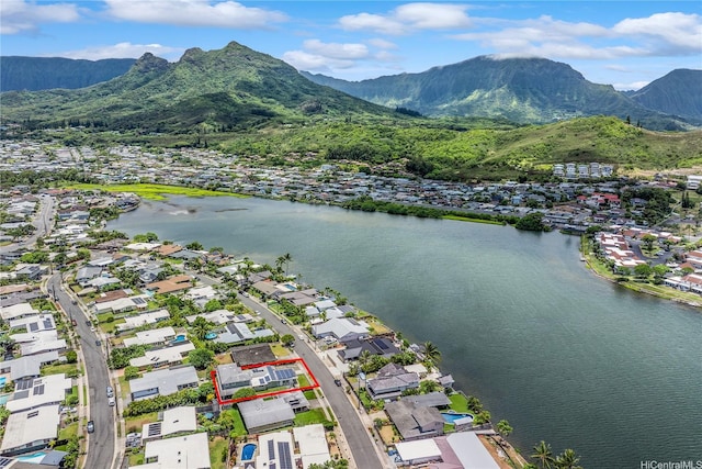 1226 Kahili St, Kailua, HI 96734 - aerial view of residential area with mountains and property boundaries highlighted