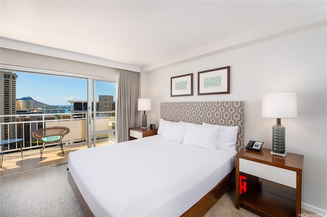 1777 Ala Moana Blvd Unit 2430, Honolulu, HI 96815 - bedroom featuring access to outside and wood finished floors