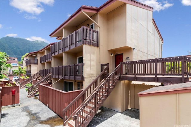 46-078 Emepela Pl Unit G205, Kaneohe, HI 96744 - view of building exterior featuring stairway and a mountain view