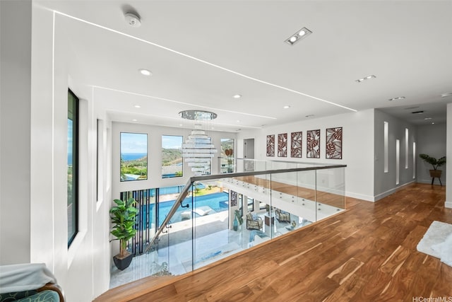 123 Waihili Pl, Honolulu, HI 96825 - corridor featuring wood finished floors and recessed lighting