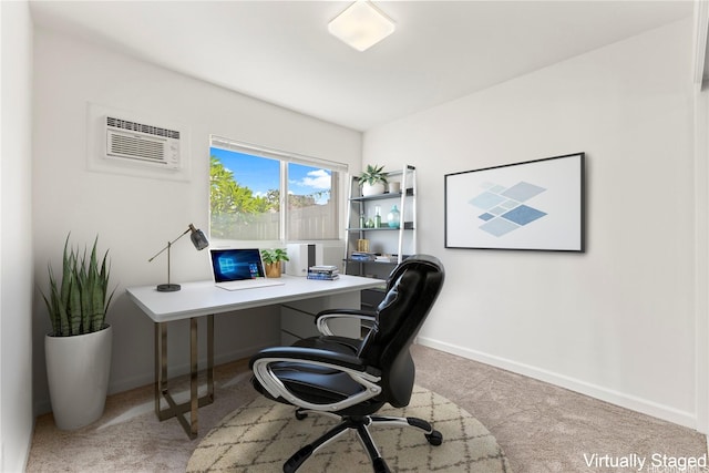 1410 Alapai St Unit 5, Honolulu, HI 96813 - office space with carpet, a wall mounted air conditioner, and baseboards