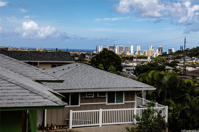 1968 10th Ave, Honolulu, HI 96816 - exterior space with a shingled roof, board and batten siding, and a city view