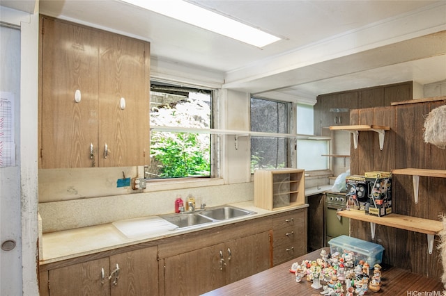 1968 10th Ave, Honolulu, HI 96816 - kitchen with open shelves, a sink, and light countertops