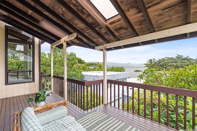 44-279 Kaneohe Bay Dr Unit B, Kaneohe, HI 96744 - wooden deck featuring a water view