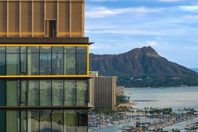 1100 Ala Moana Blvd Unit 4000/4001, Honolulu, HI 96814 - water view with a marina and a mountainous background