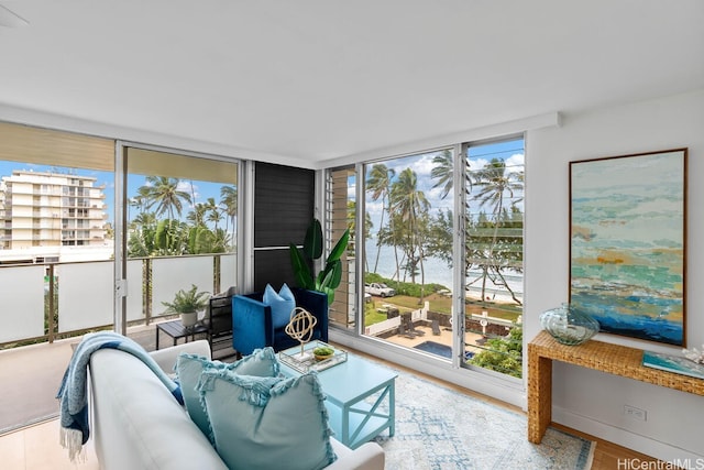 53-549 Kamehameha Hwy Unit 402, Hauula, HI 96717 - sunroom with a water view