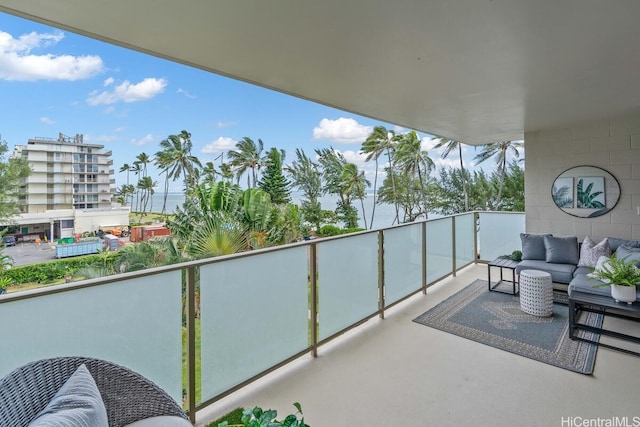 53-549 Kamehameha Hwy Unit 402, Hauula, HI 96717 - balcony with outdoor lounge area