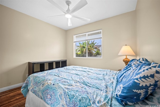 53-388 Kamehameha Hwy, Hauula, HI 96717 - bedroom featuring wood finished floors, baseboards, and ceiling fan