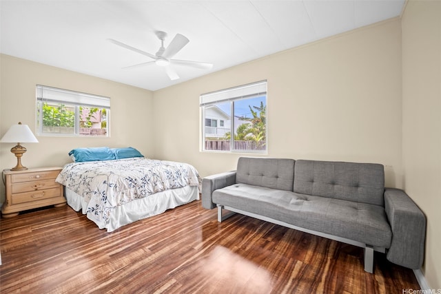 53-388 Kamehameha Hwy, Hauula, HI 96717 - bedroom featuring wood finished floors and ceiling fan