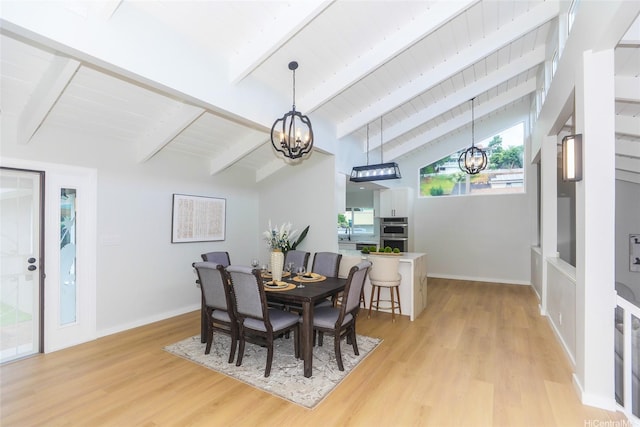 98-1027 Palula Way, Aiea, HI 96701 - dining space with a chandelier, light wood-style floors, and wooden ceiling
