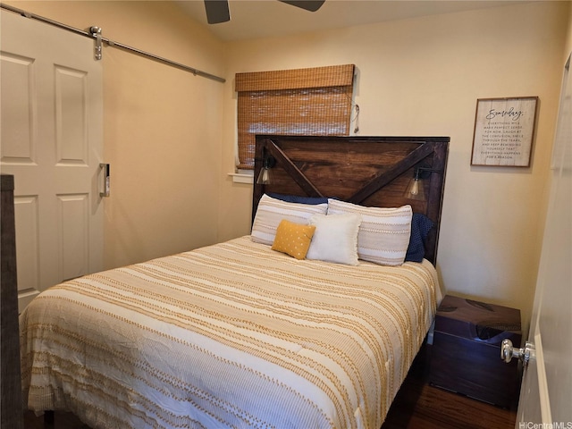 92-882 Wainohia St, Kapolei, HI 96707 - bedroom featuring ceiling fan and a barn door
