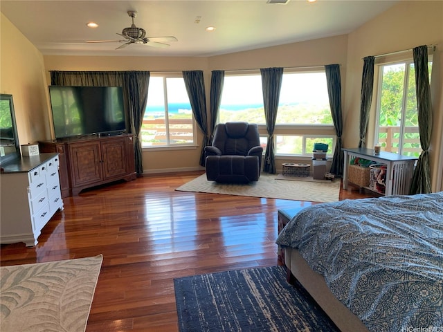 92-882 Wainohia St, Kapolei, HI 96707 - bedroom featuring wood finished floors, recessed lighting, and ceiling fan