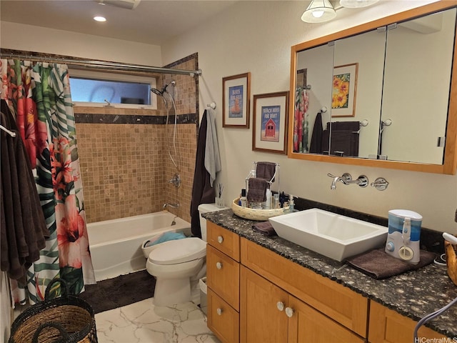 92-882 Wainohia St, Kapolei, HI 96707 - full bath featuring shower / bath combination with curtain, vanity, and marble look tiles