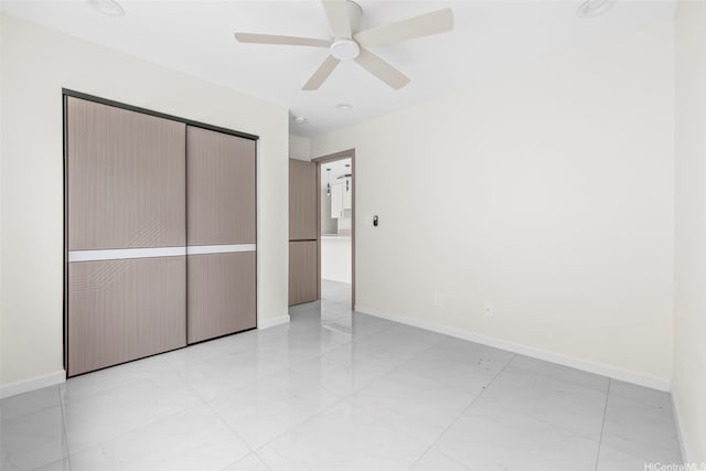 87-1474 Akowai Rd, Waianae, HI 96792 - unfurnished bedroom featuring a closet and ceiling fan