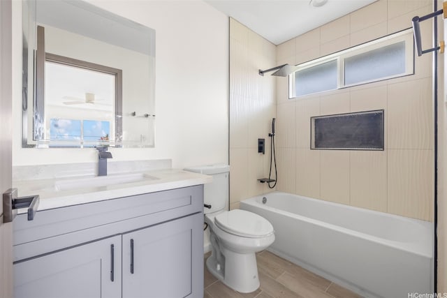 87-1474 Akowai Rd, Waianae, HI 96792 - full bathroom with vanity, shower / tub combination, and wood finish floors
