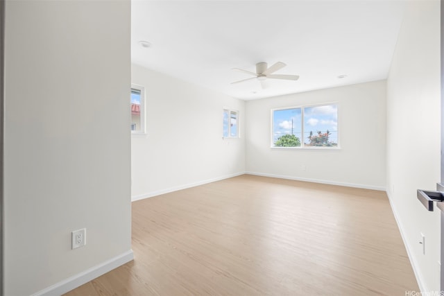 87-1474 Akowai Rd, Waianae, HI 96792 - empty room with ceiling fan and light wood-style floors