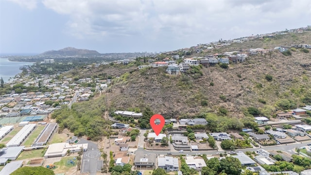 210 Hao St, Honolulu, HI 96821 - aerial view of property and surrounding area featuring a large body of water and nearby suburban area