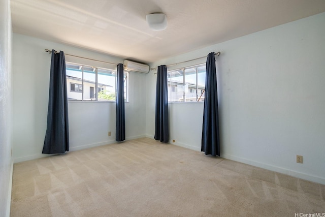 1425 Monte Cooke Pl, Honolulu, HI 96817 - unfurnished room featuring a wall mounted air conditioner, carpet floors, and baseboards