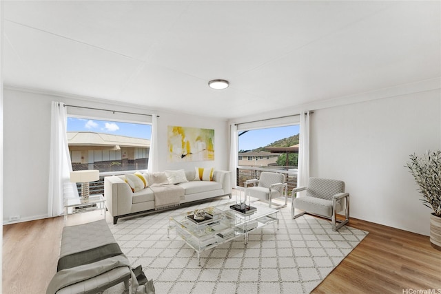 92-721 Anipeahi St, Kapolei, HI 96707 - living room featuring wood finished floors and ornamental molding