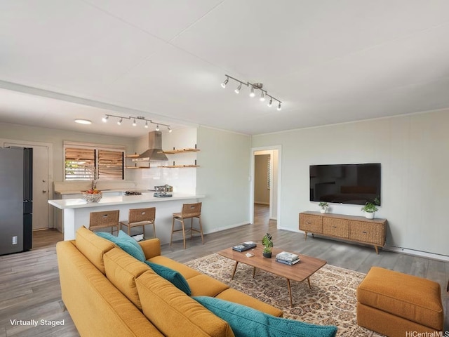3622 Maunalei Ave, Honolulu, HI 96816 - living room with track lighting and light wood-style flooring