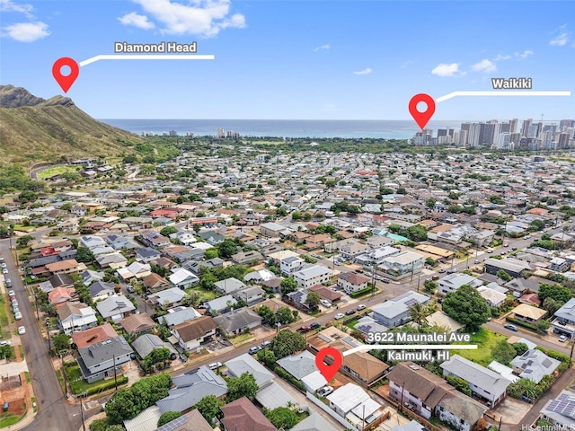 3622 Maunalei Ave, Honolulu, HI 96816 - aerial overview of property's location featuring a large body of water