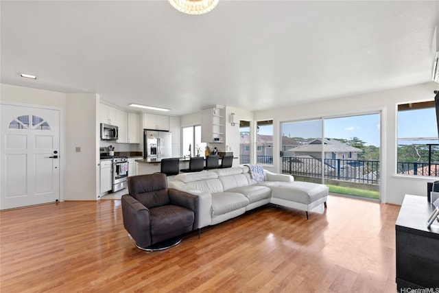 98-1941 Kaahumanu St Unit J, Aiea, HI 96701 - living room featuring light wood-style flooring