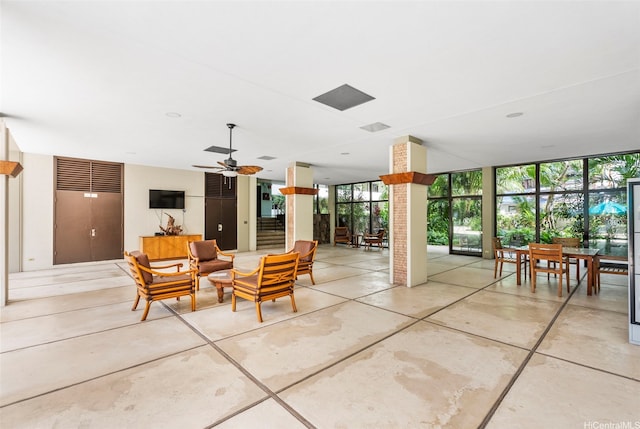 425 Ena Rd Unit Ph3B, Honolulu, HI 96815 - view of patio / terrace featuring ceiling fan and outdoor dining space