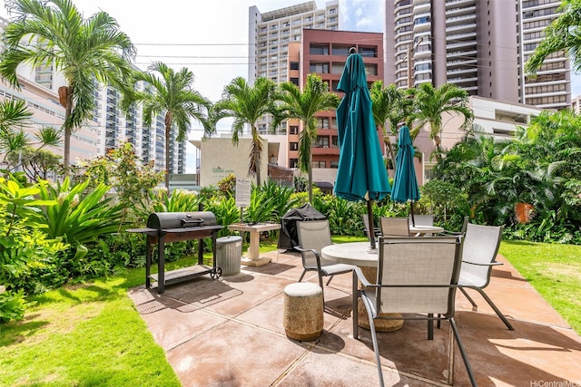 425 Ena Rd Unit Ph3B, Honolulu, HI 96815 - view of patio / terrace with outdoor dining space and a grill
