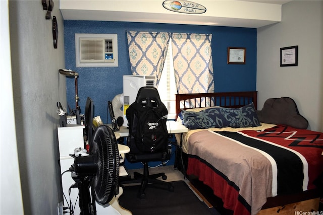 94-1059 Pouhana Way Unit 3, Waipahu, HI 96797 - carpeted bedroom with an AC wall unit and an office area