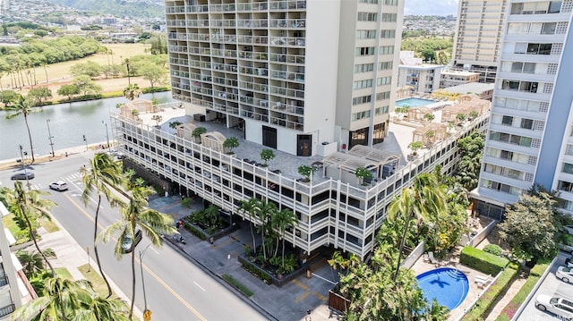 445 Seaside Ave Unit 3203, Honolulu, HI 96815 - view of apartment building / complex with a city view and a water view