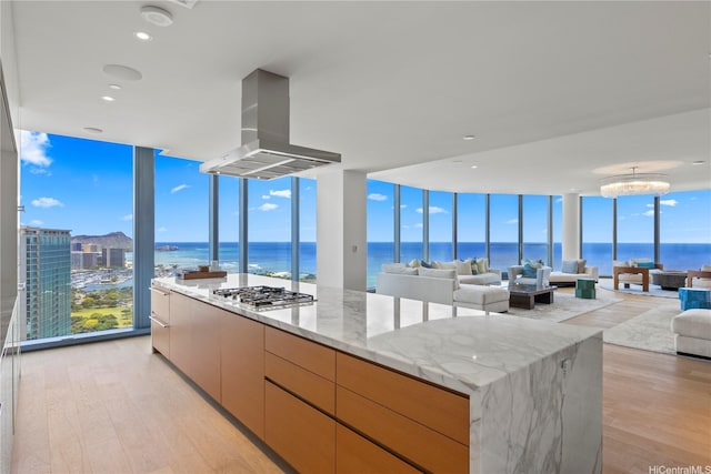 1108 Auahi St Unit 3800, Honolulu, HI 96814 - view of patio featuring an outdoor hangout area and a water view