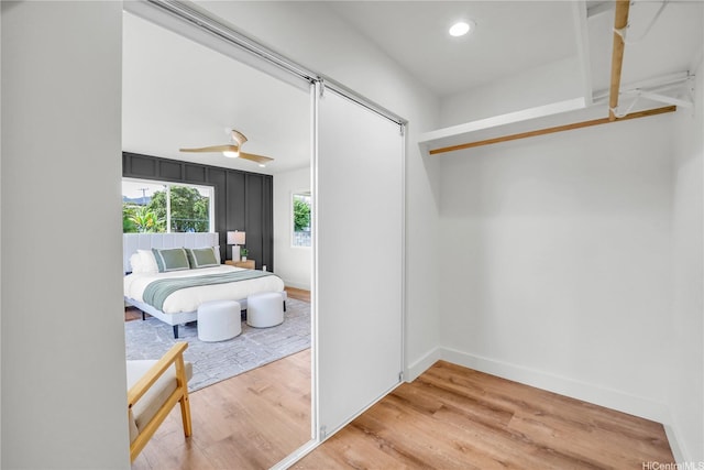 45-420 Pua Makahala St, Kaneohe, HI 96744 - spacious closet with wood finished floors and ceiling fan
