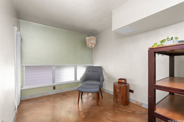 666 Prospect St Unit I502, Honolulu, HI 96813 - living area with concrete floors and baseboards