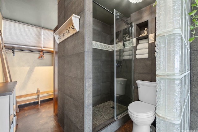 666 Prospect St Unit I502, Honolulu, HI 96813 - bathroom with concrete flooring, a stall shower, and vanity