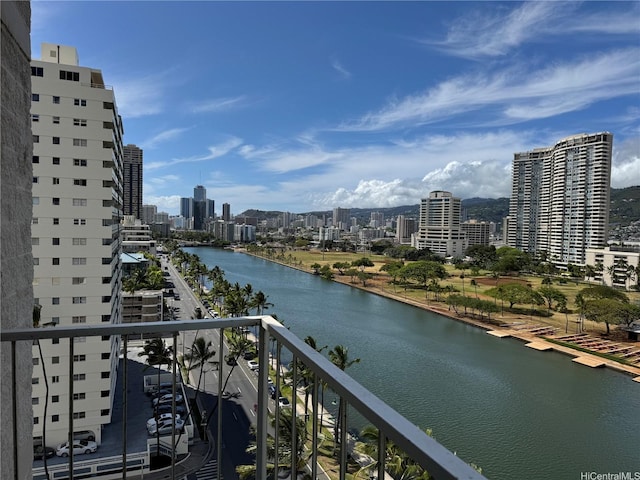 2115 Ala Wai Blvd Unit 1205, Honolulu, HI 96815 - balcony with a water view and a skyline view