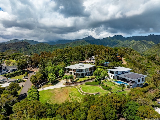 4967 Maunalani Cir Unit B, Honolulu, HI 96816 - aerial view of a mountain backdrop and a forest