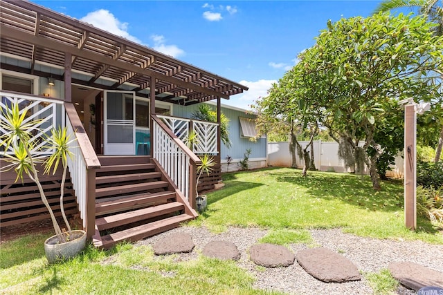 58-292 Kamehameha Hwy, Haleiwa, HI 96712 - view of yard featuring a pergola