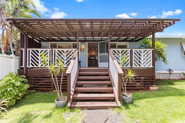 58-292 Kamehameha Hwy, Haleiwa, HI 96712 - view of outdoor structure with a pergola