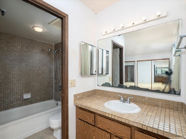 98-487 Koauka Loop Unit B608, Aiea, HI 96701 - bathroom with vanity, shower / bathtub combination, and toilet