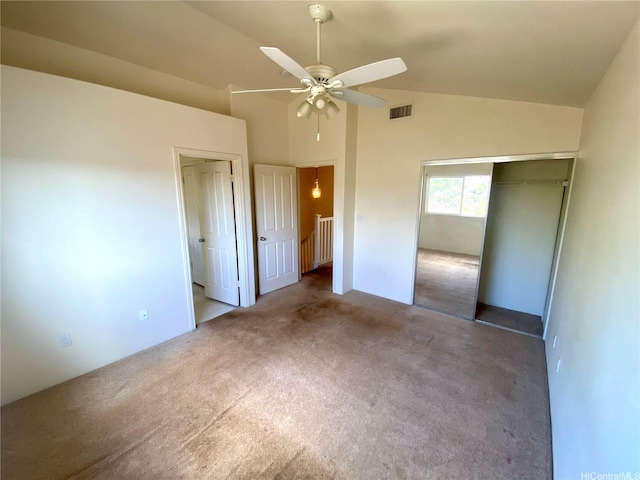 91-1008 Kaiopua St Unit M2, Ewa Beach, HI 96706 - unfurnished bedroom featuring carpet, ceiling fan, high vaulted ceiling, and a closet
