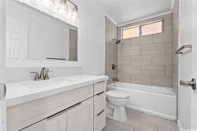 91-1041 Waihuna St, Ewa Beach, HI 96706 - full bath featuring vanity, shower / tub combination, and crown molding