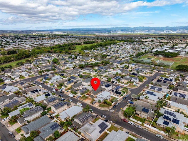 91-1041 Waihuna St, Ewa Beach, HI 96706 - aerial view of property and surrounding area featuring a mountainous background and nearby suburban area