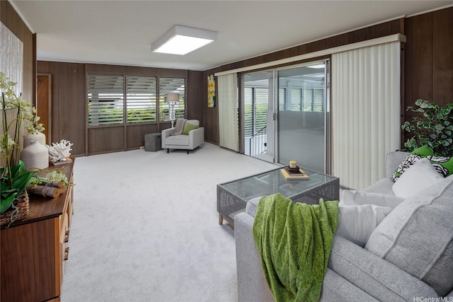 1456 Ala Aolani St, Honolulu, HI 96819 - living area featuring carpet floors and wood walls