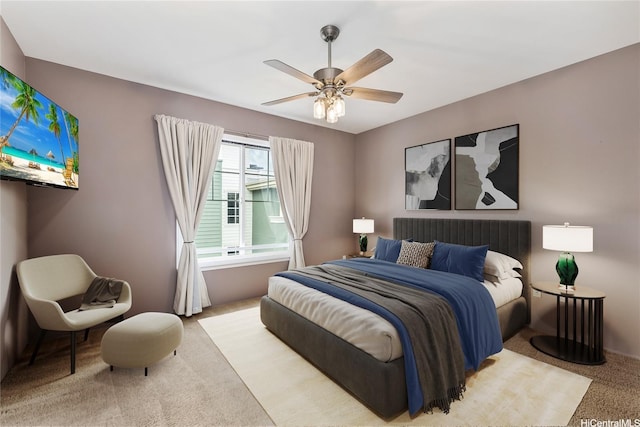 520 Lunalilo Home Rd Unit 7427, Honolulu, HI 96825 - bedroom with light colored carpet and a ceiling fan