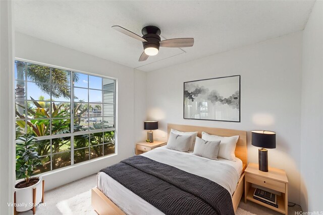 94-1467 Waipio Uka St Unit T103, Waipahu, HI 96797 - bedroom with carpet floors and ceiling fan