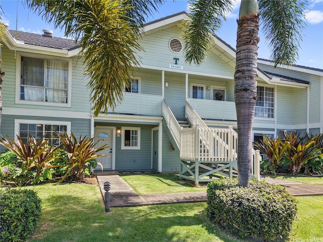 94-1467 Waipio Uka St Unit T103, Waipahu, HI 96797 - view of front of home with a front lawn and stairs